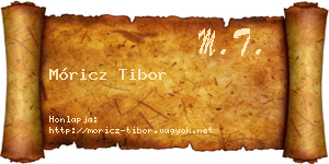 Móricz Tibor névjegykártya